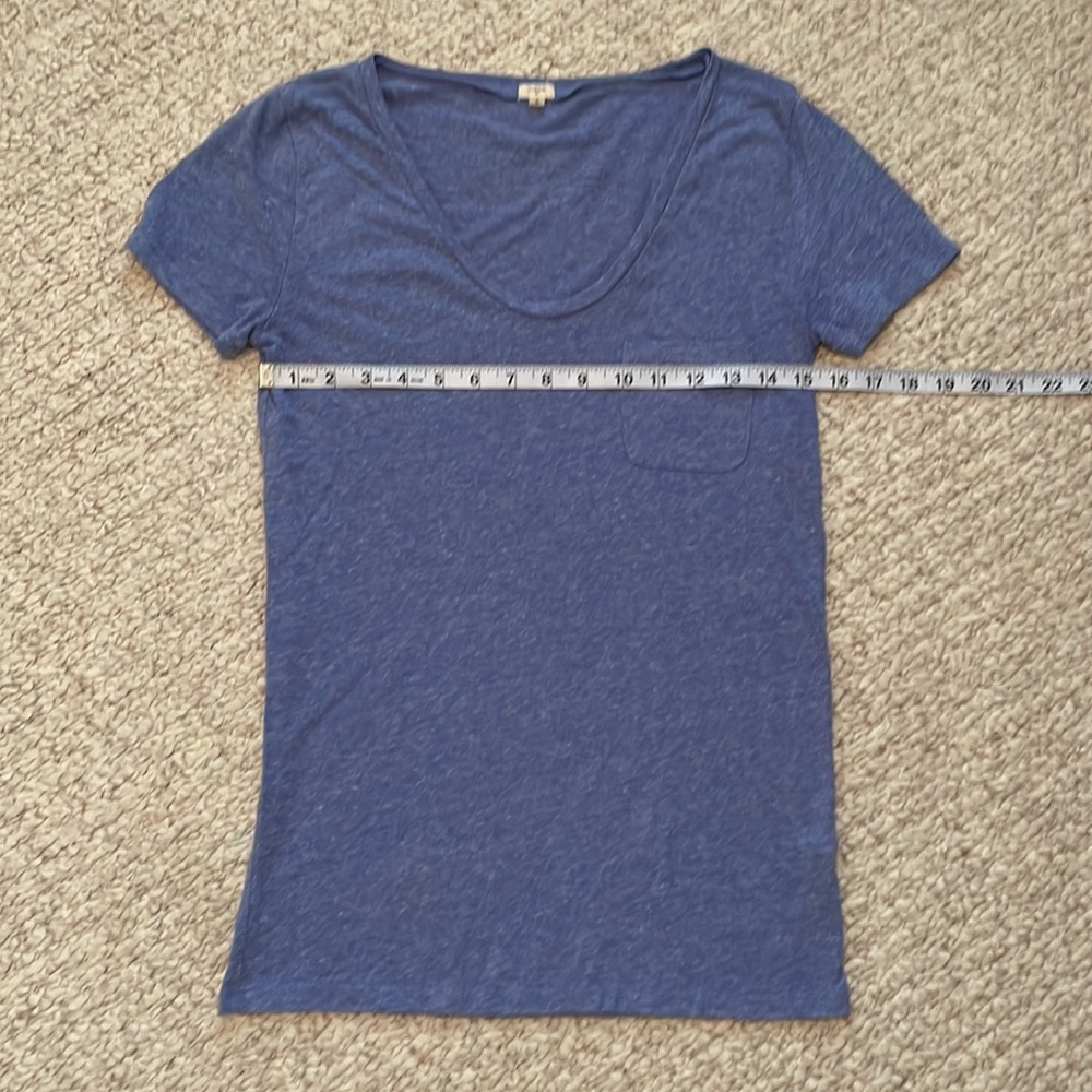 J. Crew blue short sleeve tee shirt top - Picture 4 of 8
